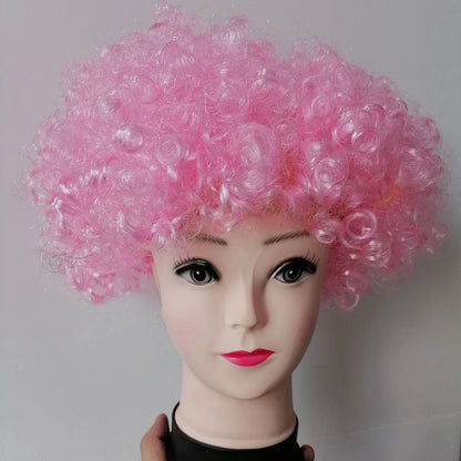 Colorful Afro Curly Cosplay Wig – Short Synthetic Party Wig