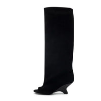 Black suede