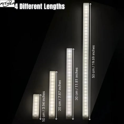 Motion Sensor LED Cabinet Light USB Rechargeable Magnetic Wireless 3 Color Modes
