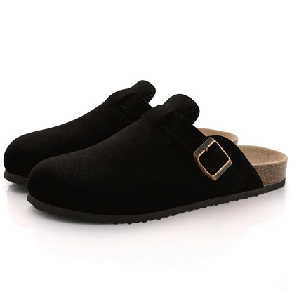 Suede Cork Clogs – Arch Support Mules for Men & Women