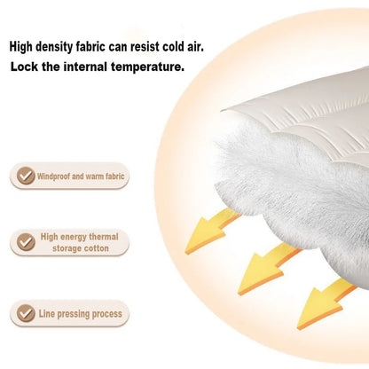 Waterproof Winter Slippers – Quilted Fur-Lined House Shoes for Men & Women