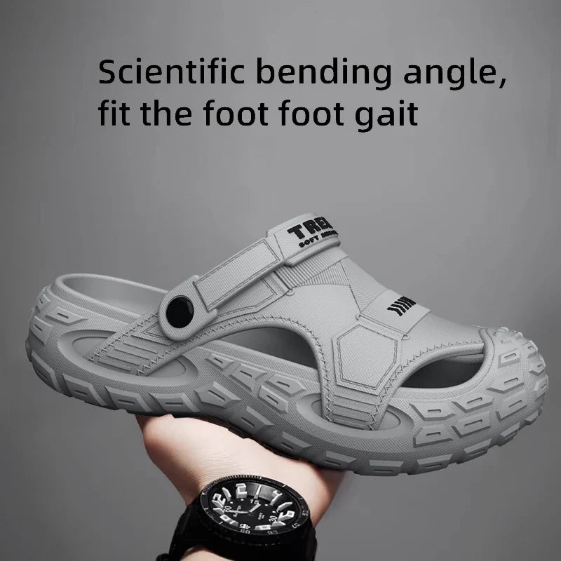 Men's EVA Outdoor Sandals – Thick Soft Sole with Elastic Strap