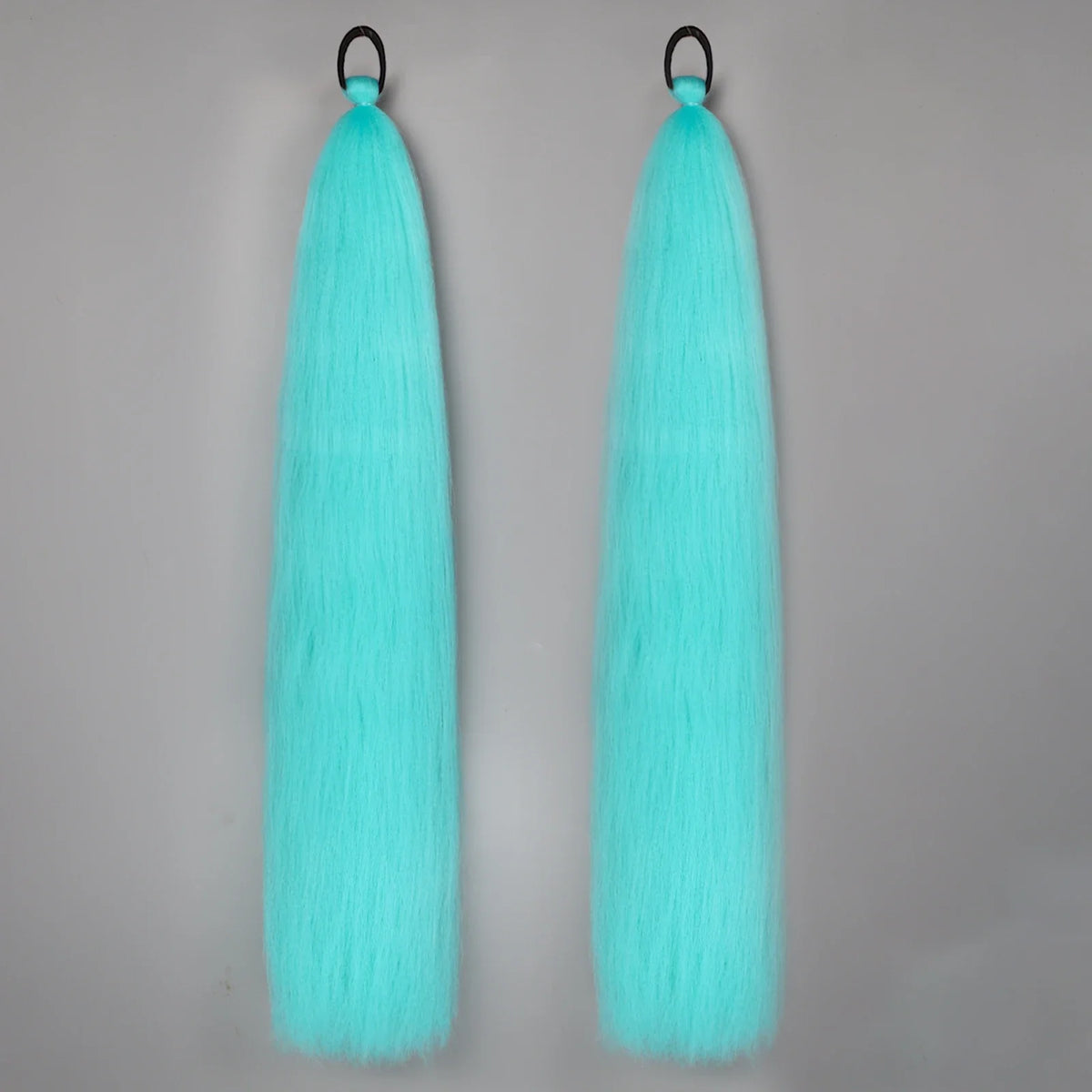 Synthetic Ponytail Extension 2-Piece Set – Long Straight with Rubber Band