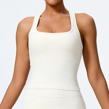 Women's Shockproof Yoga Tank Top - Quick-Dry Gym Vest