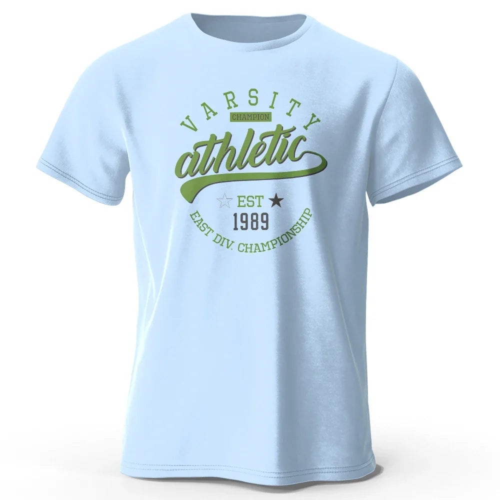 Vintage Varsity Graphic T Shirt 100% Cotton Unisex Tee