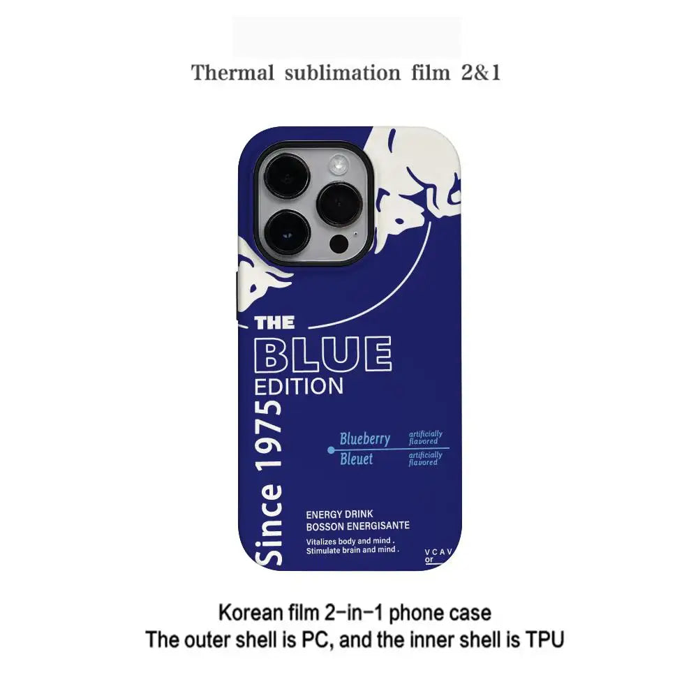 Energy Drink Graphic iPhone Case – Sea Blue Edition