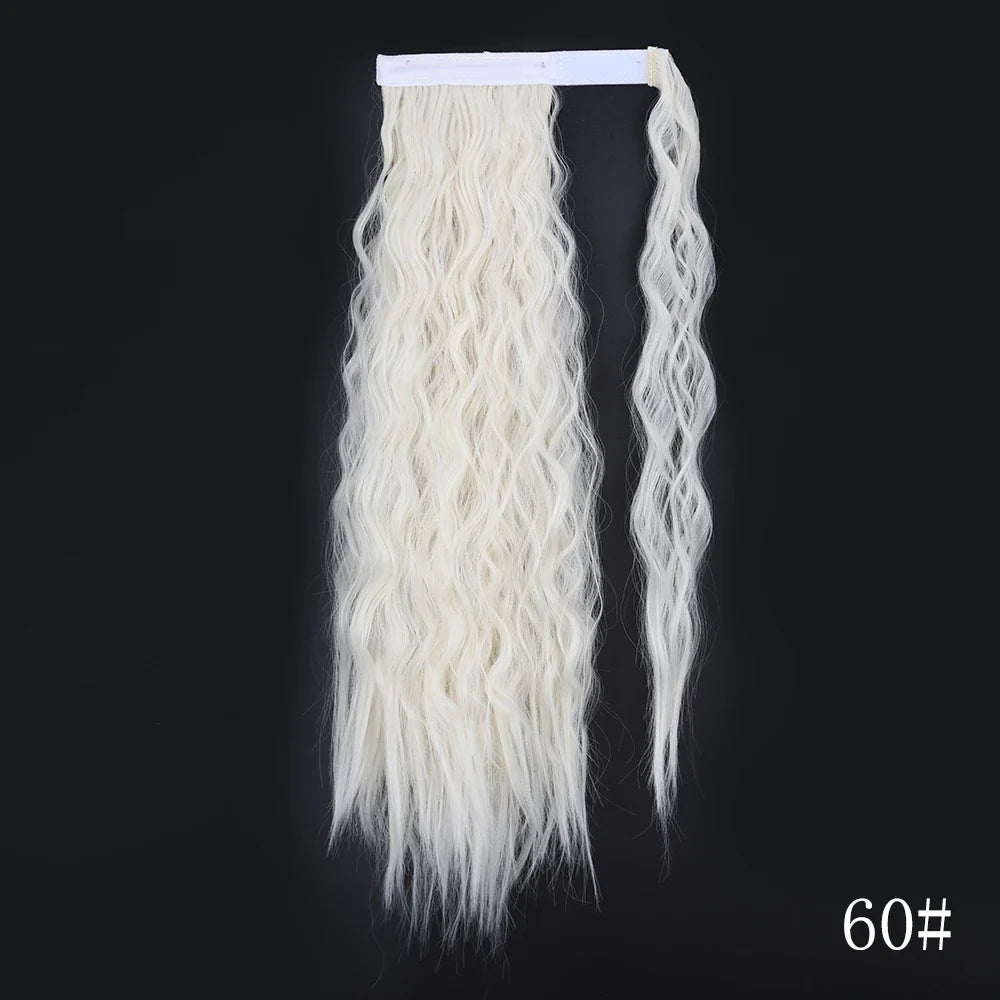 Wrap Around Ponytail Extension – Long Straight Synthetic Clip-In