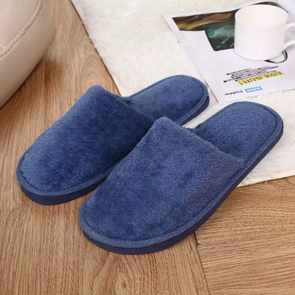 Men's Winter Plush Slippers – Warm Indoor House Shoes