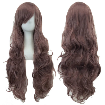 Long Curly Cosplay Wig – Synthetic Party Wig for Women