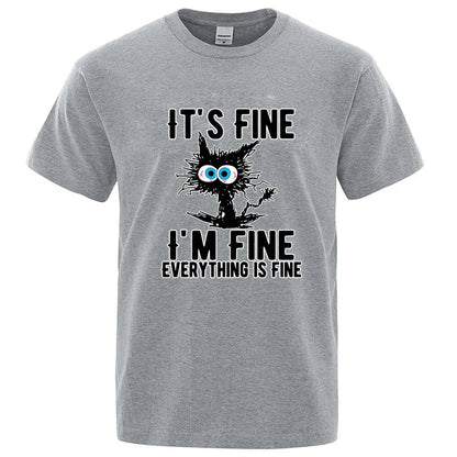 Cool Cat Graphic T Shirt Funny Cotton Blend Casual Tee