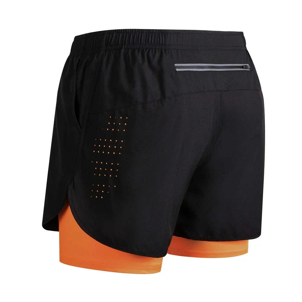 Men's Reflective Running Shorts – 2-in-1 Quick Dry Training Shorts
