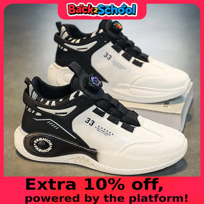 Men's Rotating Buckle Sneakers – Non-Slip Outdoor Athletic Shoes