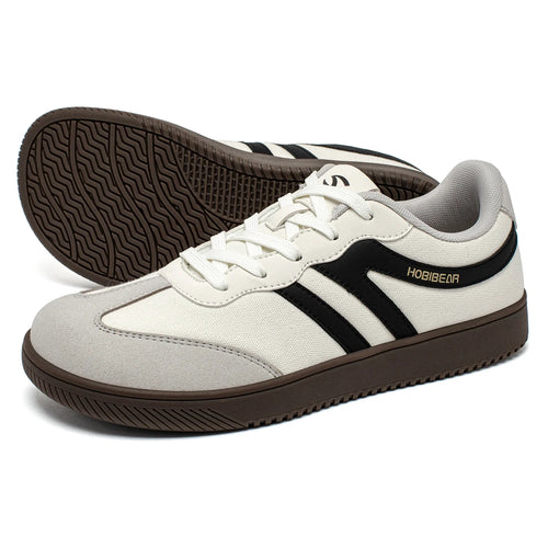 Hobibear Wide Toe Box Sneakers – Minimalist Lace-Up Casual Walking Shoes