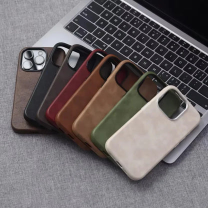 Leather MagSafe iPhone Case – Retro Crazy Horse Texture