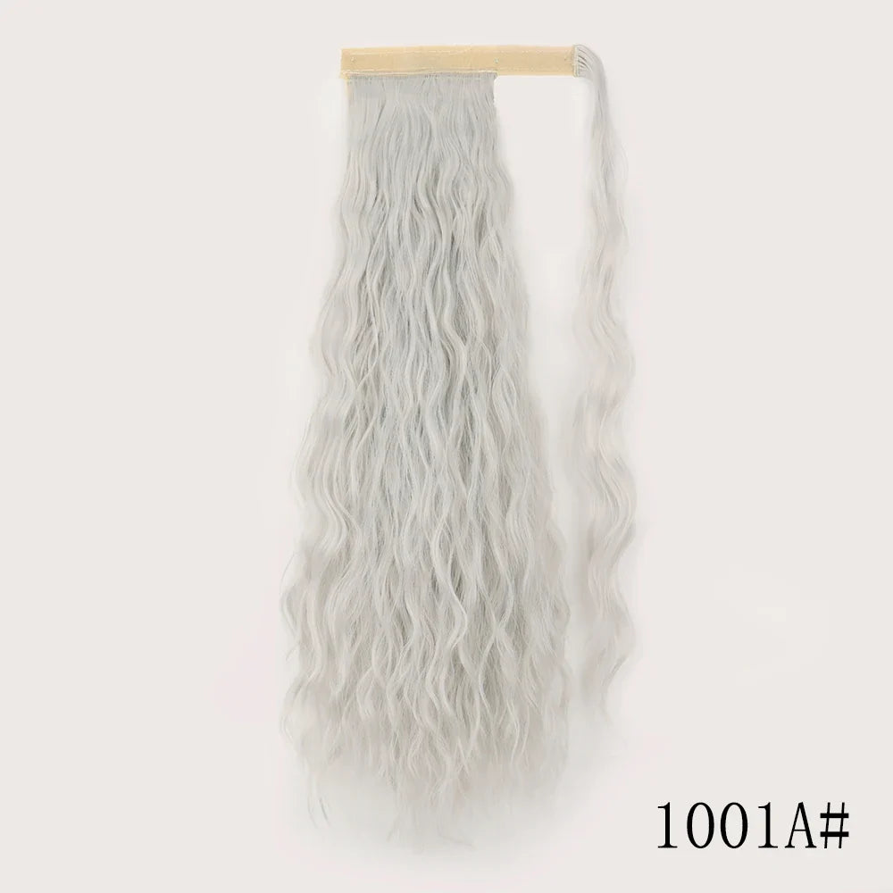 Wrap Around Ponytail Extension – Long Straight Synthetic Clip-In