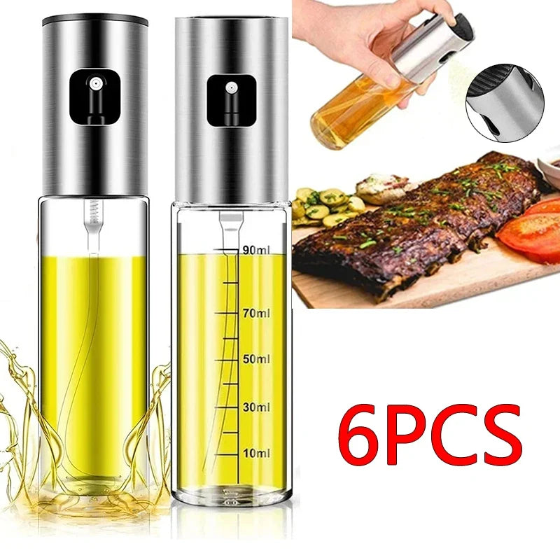 Glass Oil Spray Bottle – 100ml Kitchen Olive Oil Mister for Cooking & BBQ