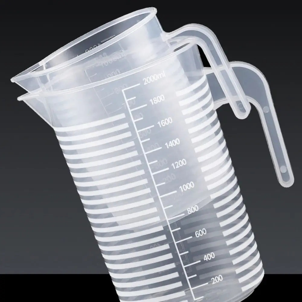 Clear Plastic Graduated Measuring Cup with Handle – Multiple Sizes