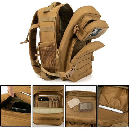 25L Tactical MOLLE Backpack – Hiking, Gym & Outdoor Rucksack