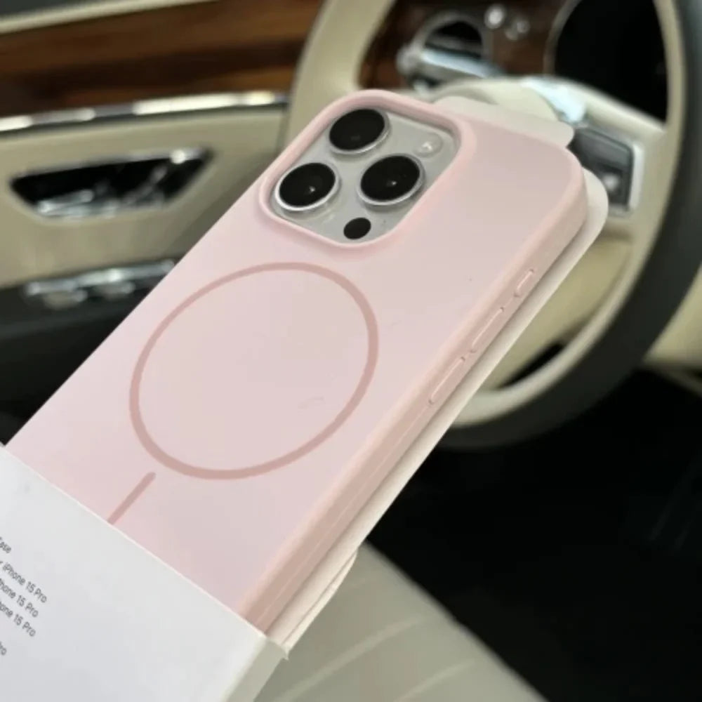 Luxury Liquid Silicone iPhone Case – MagSafe Compatible | iPhone 11–16 Series
