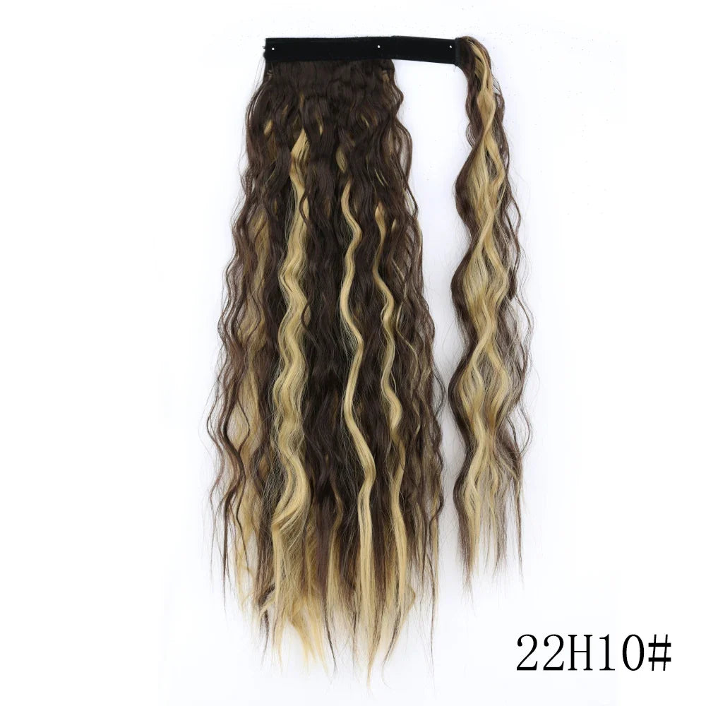 Wrap Around Ponytail Extension – Long Straight Synthetic Clip-In