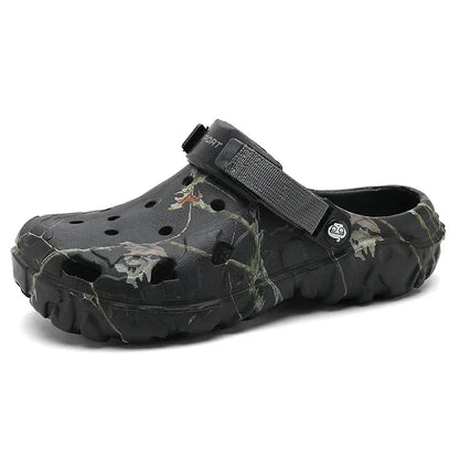 Men's Camo Print Garden Clogs – Chunky Platform Outdoor Shoes