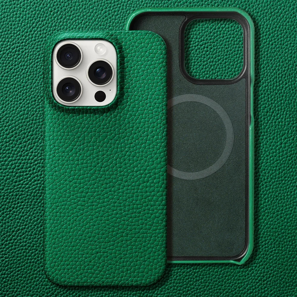 Genuine Leather MagSafe Case for iPhone 15 & 16 Series