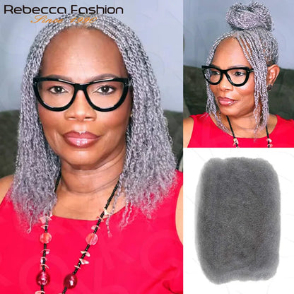 Afro Kinky Curly Bulk Human Hair for Braiding No Weft Remy