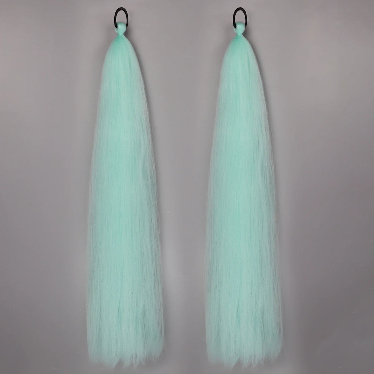 Synthetic Ponytail Extension 2-Piece Set – Long Straight with Rubber Band
