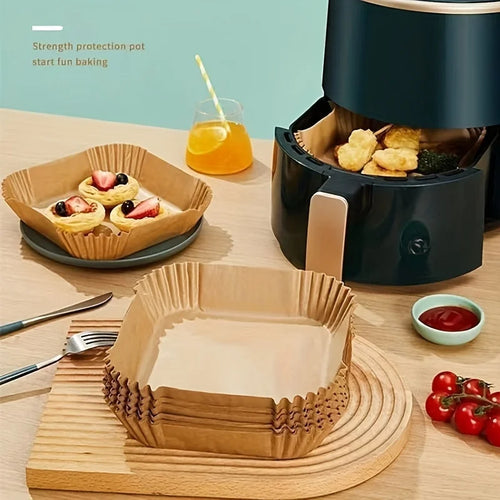 Air Fryer Disposable Paper Liners – Oil-Proof Parchment Sheets