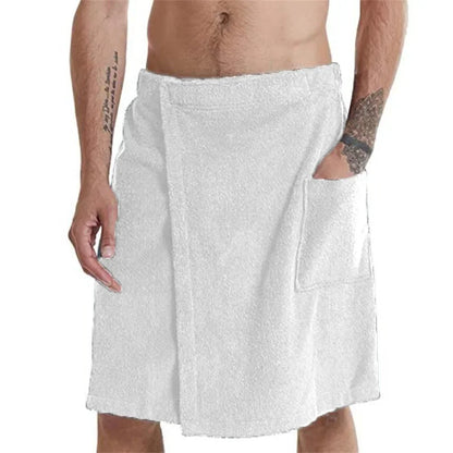 Men's Wearable Bath Towel Wrap with Pocket – Sauna & Spa