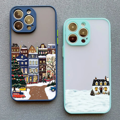 Christmas Snow Village iPhone Case – Festive Winter Design