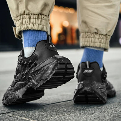 Men's Chunky Sneakers – Air Cushion Sole, Breathable Casual Running Shoes