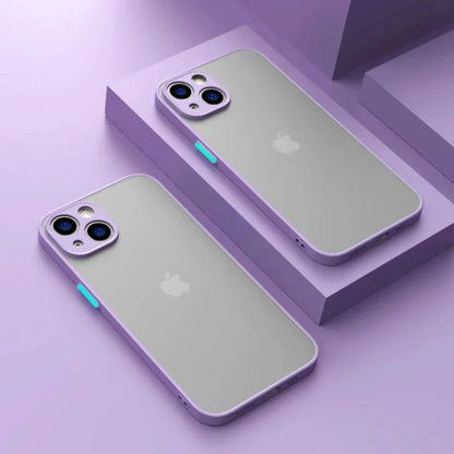 Shockproof iPhone Case – Armor Matte Cover with Silicone Bumper