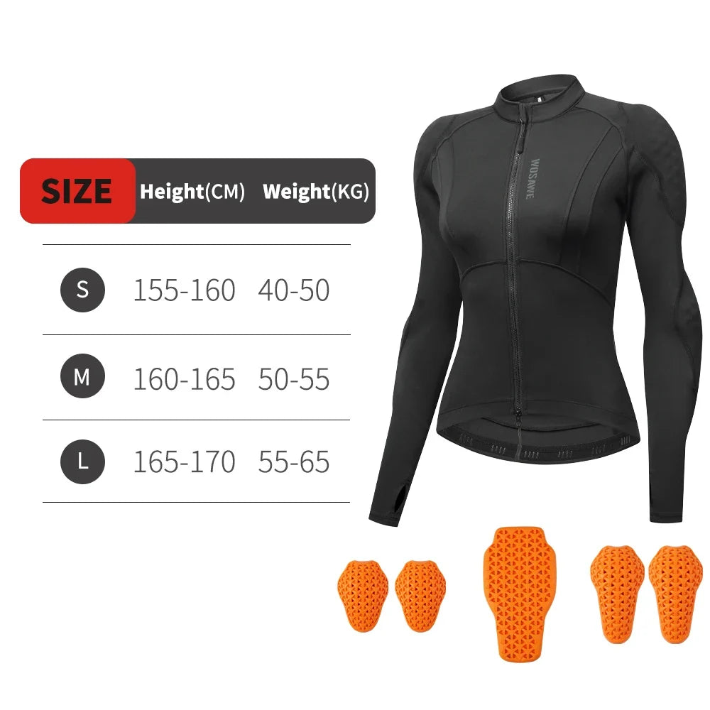 Women's Motorcycle Riding Jacket with CE Armor Pads