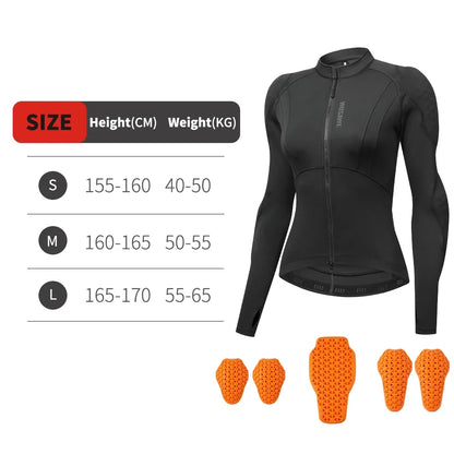 Women's Motorcycle Riding Jacket with Armor Pads