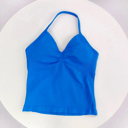 Women's Open Back Sports Bra – Breathable Yoga Top