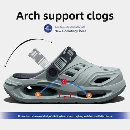 Men's Platform Clog Sandals Arch Support Non-Slip Thick Sole