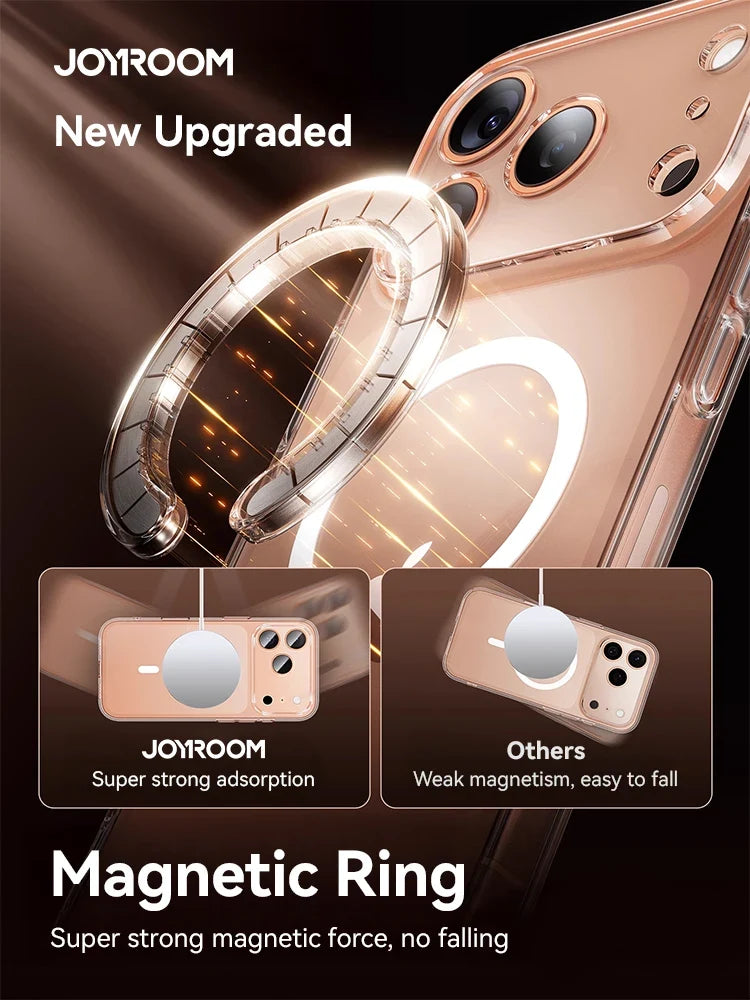 Joyroom Magnetic Crystal Case for iPhone 17 Series – Clear MagSafe Cover