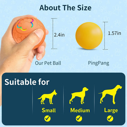 Smart Interactive Dog & Cat Toy Ball with RGB Lights
