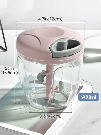 Manual Garlic Chopper & Vegetable Mincer – Pull String