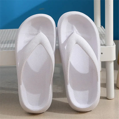 Women's Platform Flip Flops – Cushioned EVA Non-Slip Beach Sandals