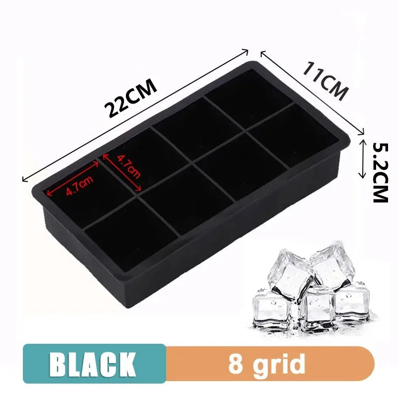 Silicone Ice Cube Tray – Flexible BPA-Free Mold, Multiple Grid Sizes