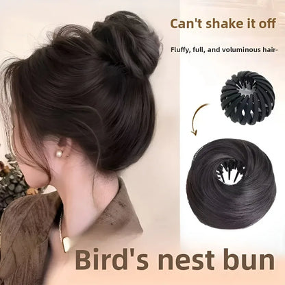 Bird's Nest Hair Bun Clip – Synthetic Retractable Hairpiece