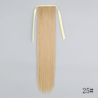 Wrap Around Ponytail Extension – Long Straight Synthetic Clip-In