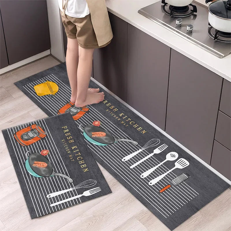 Non-Slip Kitchen Floor Mat – Soft Washable Rug for Kitchen, Bedroom & Hallway