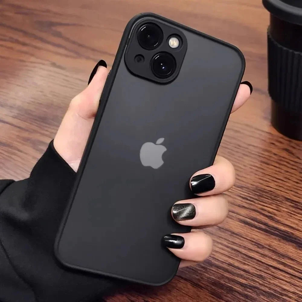 Shockproof iPhone Case – Armor Matte Cover with Silicone Bumper