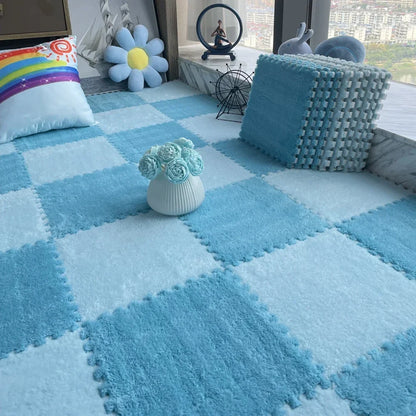 Soft Plush Interlocking Foam Puzzle Mat Tiles for Kids & Home