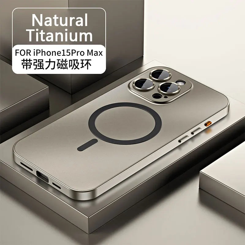 MagSafe iPhone Case – Aluminum Metal Frame with Lens Protection