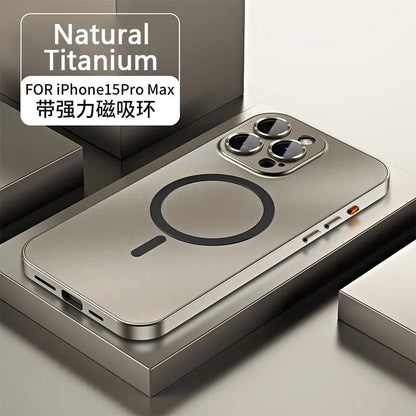 MagSafe iPhone Case – Aluminum Metal Frame with Lens Protection