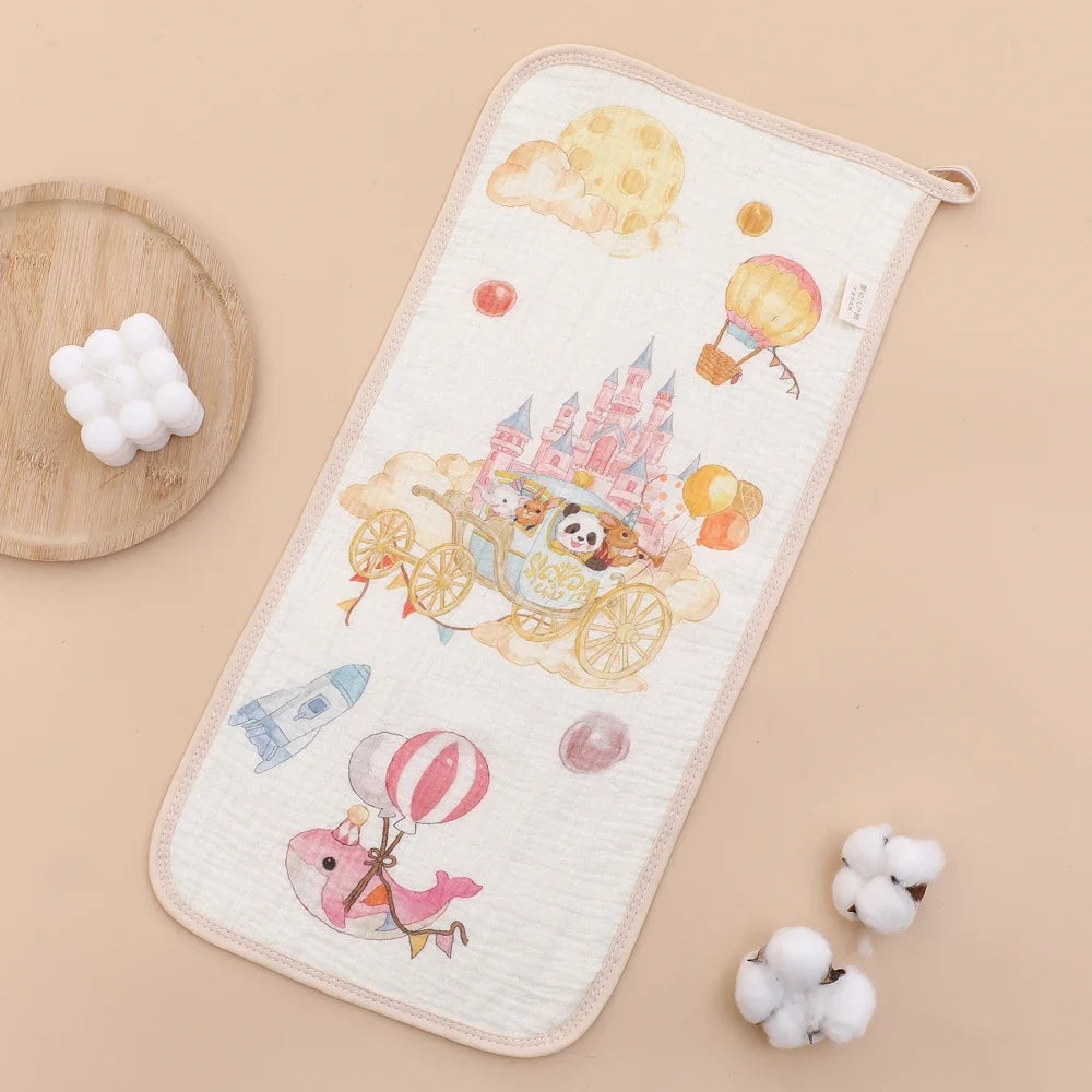 Baby Muslin Burp Cloth & Face Towel – 6-Layer Cotton Gauze